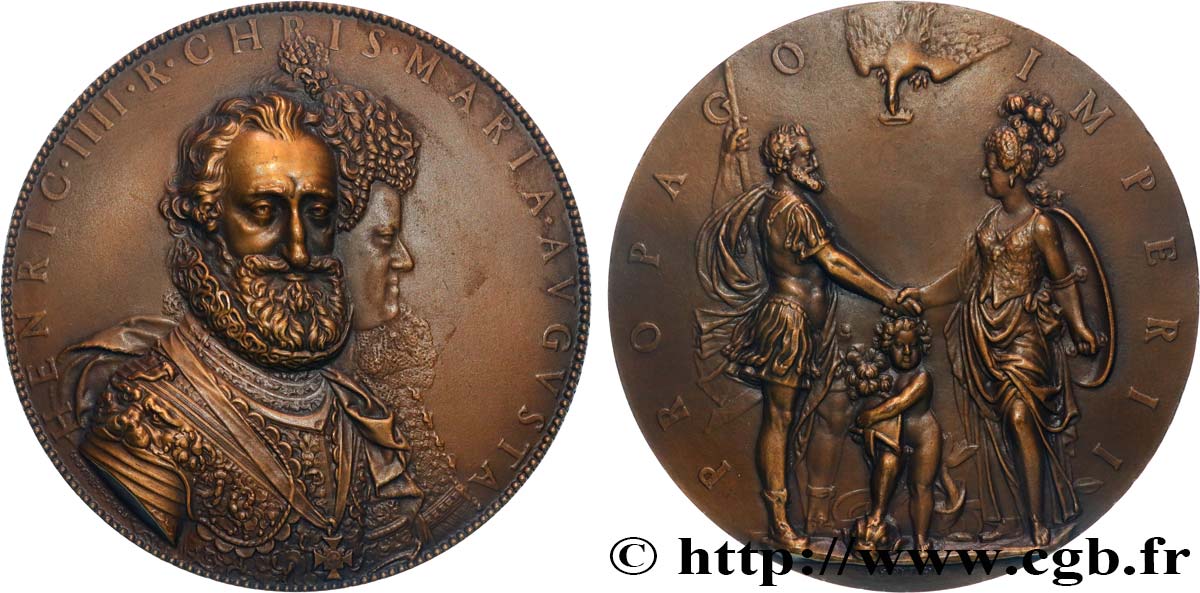 HENRI IV LE GRAND Médaille, Second anniversaire du dauphin, refrappe SUP