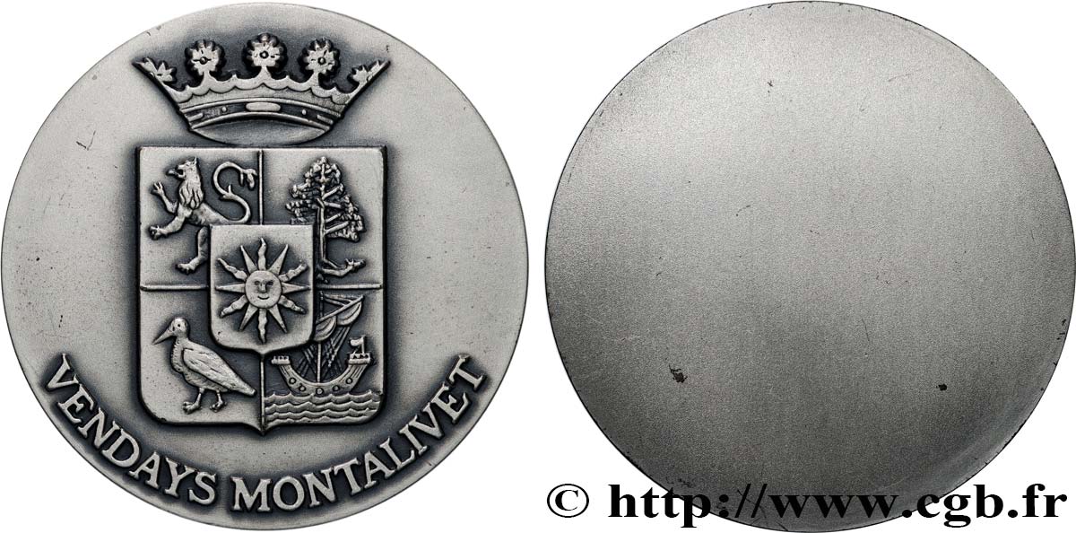 CINQUIÈME RÉPUBLIQUE Médaille, Ville de Vendays-Montalivet TTB+