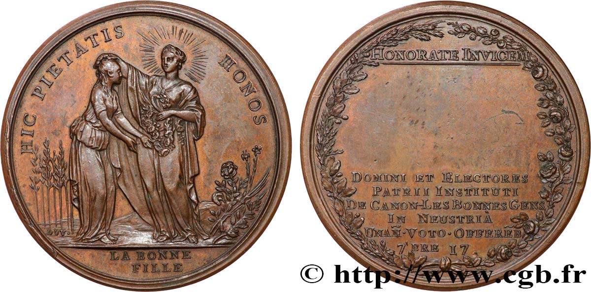 NORMANDY (GENTRY AND TOWNS OF...) Médaille de mariage, La bonne fille AU