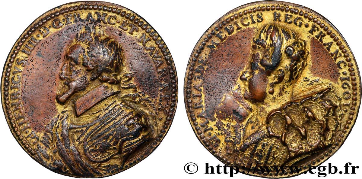 HENRI IV LE GRAND Médaille, Naissance de Louis XIII TTB
