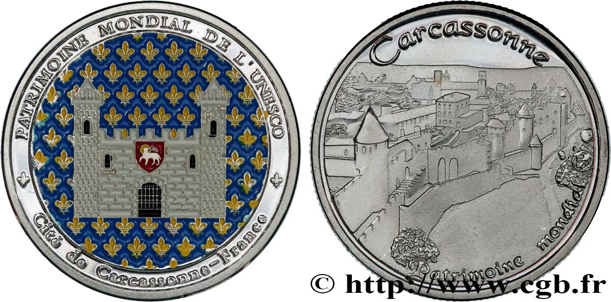 BUILDINGS AND HISTORY Médaille touristique, Cité de Carcassonne, Patrimoine Mondial de l’Unesco AU