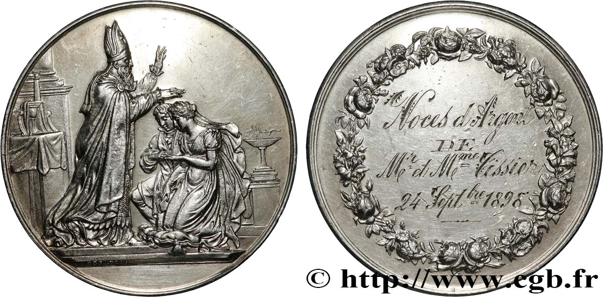 AMOUR ET MARIAGE Médaille de mariage TTB+