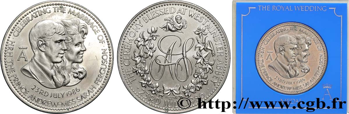 UNITED KINGDOM Médaille, Mariage de Sarah Ferguson et d’Andrew d’York AU
