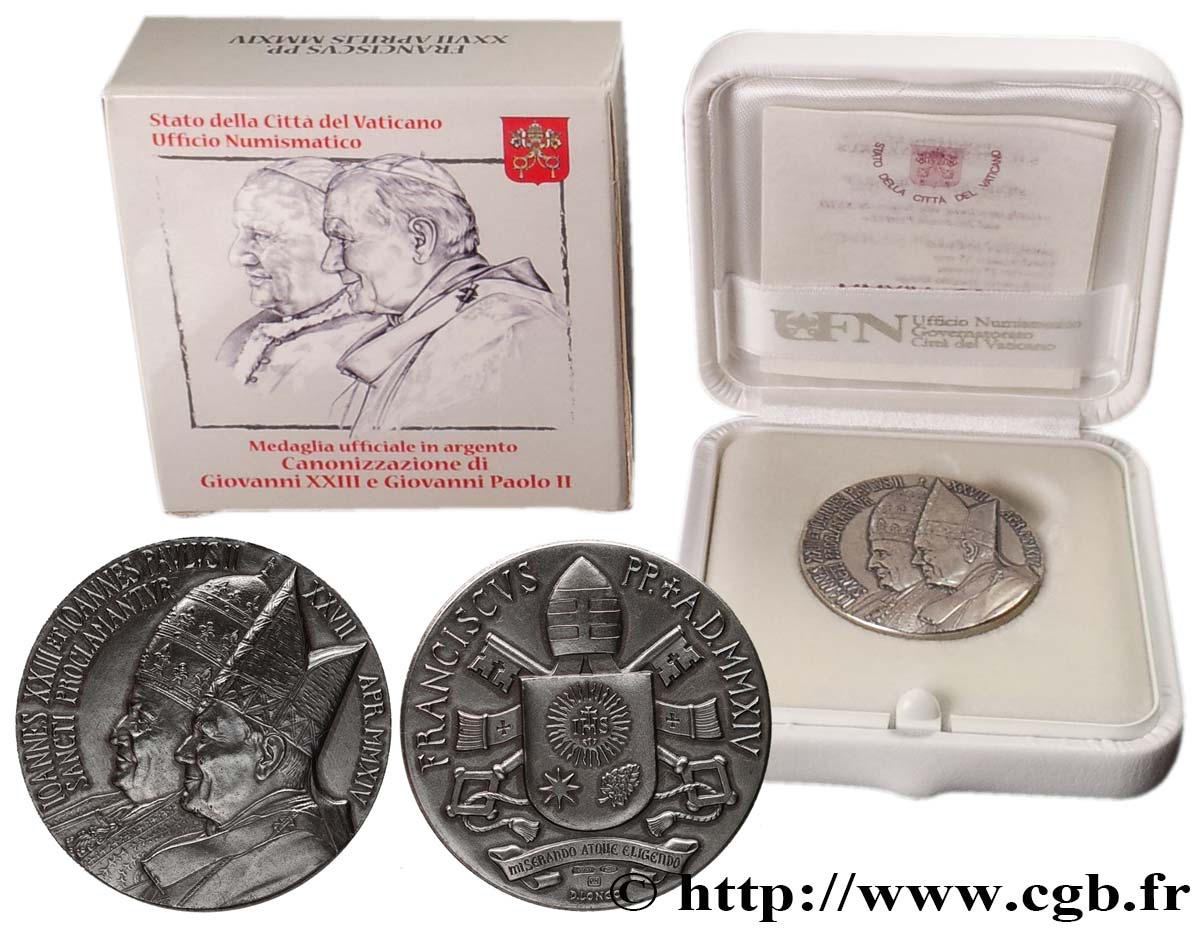 VATIKANSTAAT UND KIRCHENSTAAT Médaille, Canonisation de Jean-Paul II et Jean XXIII fST