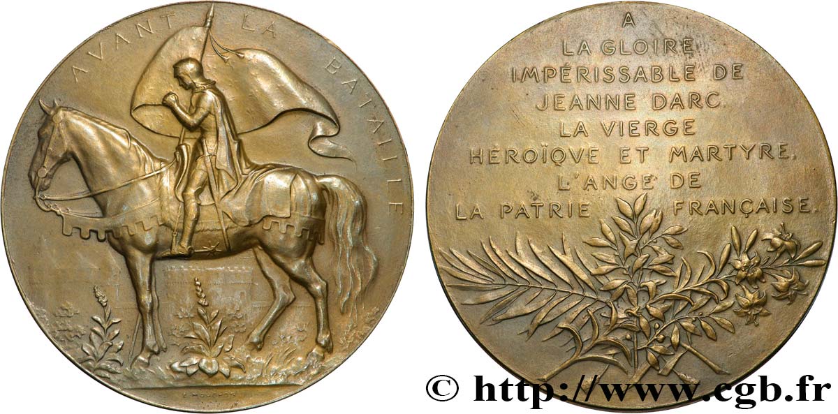 PERSONNAGES CÉLÈBRES Médaille, Jeanne d’Arc, à sa gloire impérissable AU