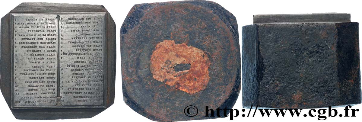 DEUXIÈME RÉPUBLIQUE Matrice du revers, Indication des localités avec le nombre d’arbres TTB