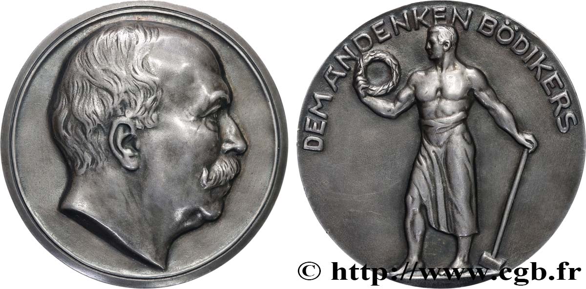 ASSURANCES Médaille, A la mémoire d’Anton Wilhelm Laurenz Karl Maria Bödiker TTB+