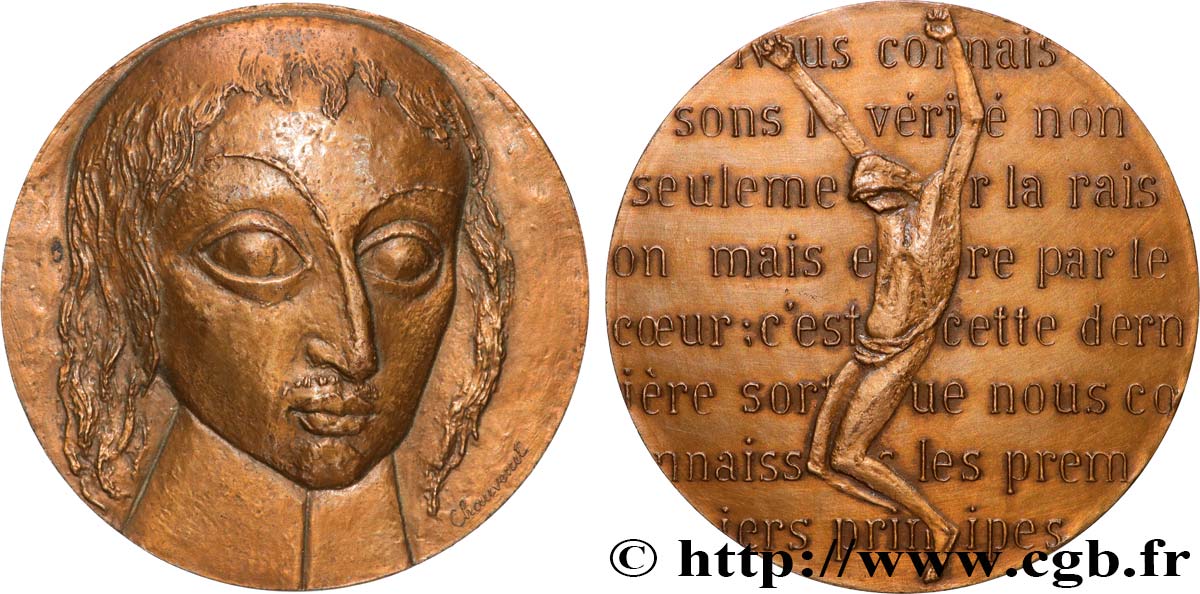 SCIENCE & SCIENTIFIC Médaille, Tricentenaire de la mort de Pascal AU