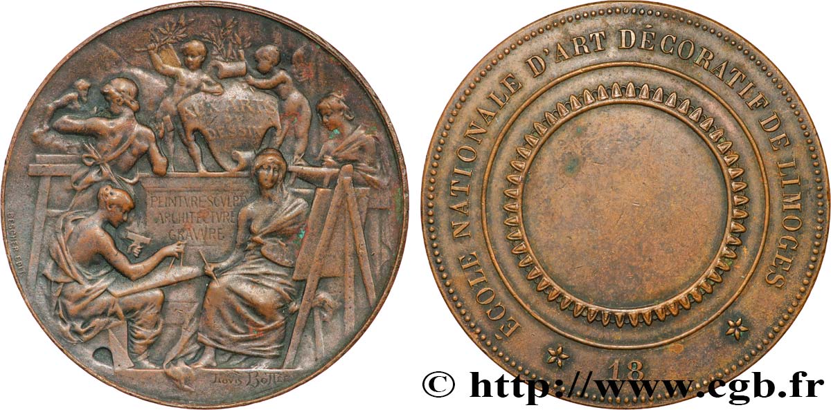 DRITTE FRANZOSISCHE REPUBLIK Médaille, École nationale des arts décoratifs SS