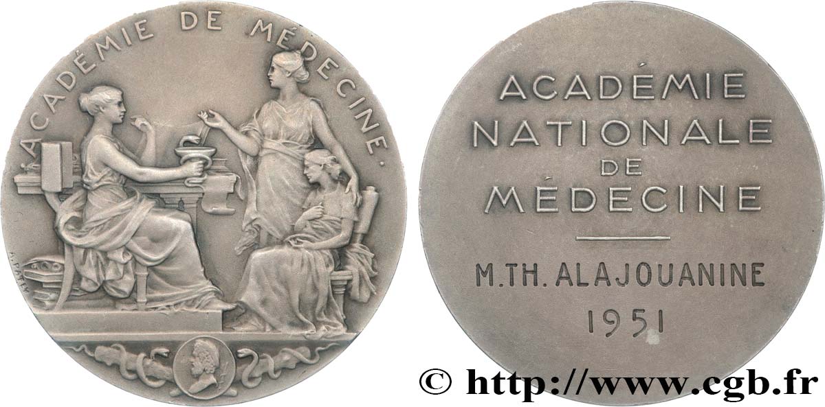 QUATRIÈME RÉPUBLIQUE Médaille, Académie de médecine SUP