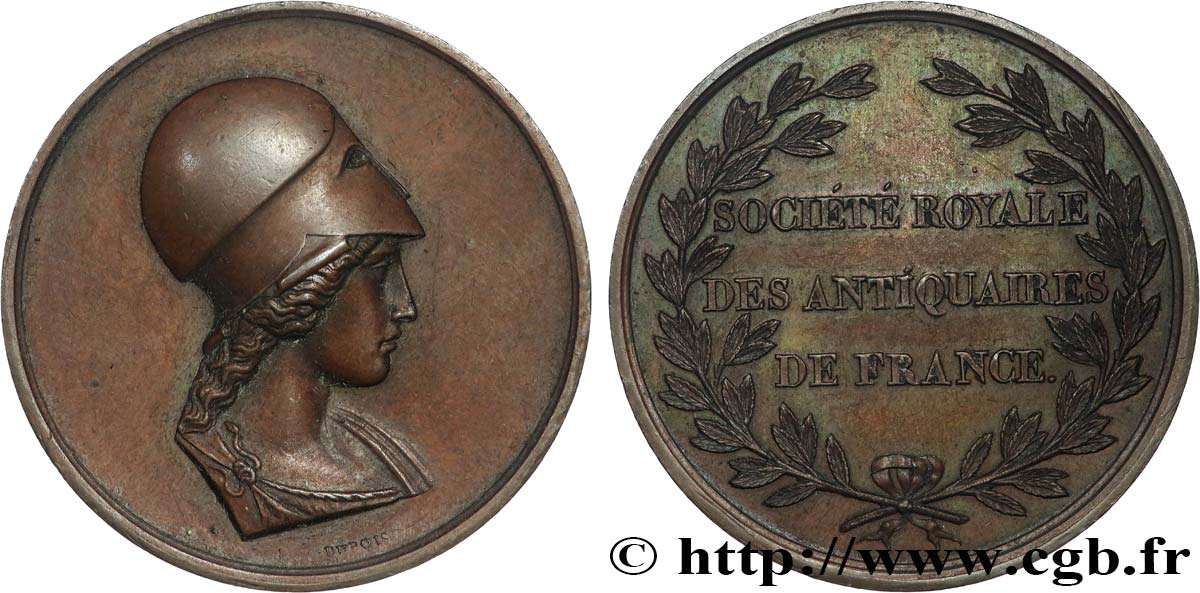 ACADÉMIES ET SOCIÉTÉS SAVANTES Médaille, Société royale des antiquaires de France fVZ/VZ