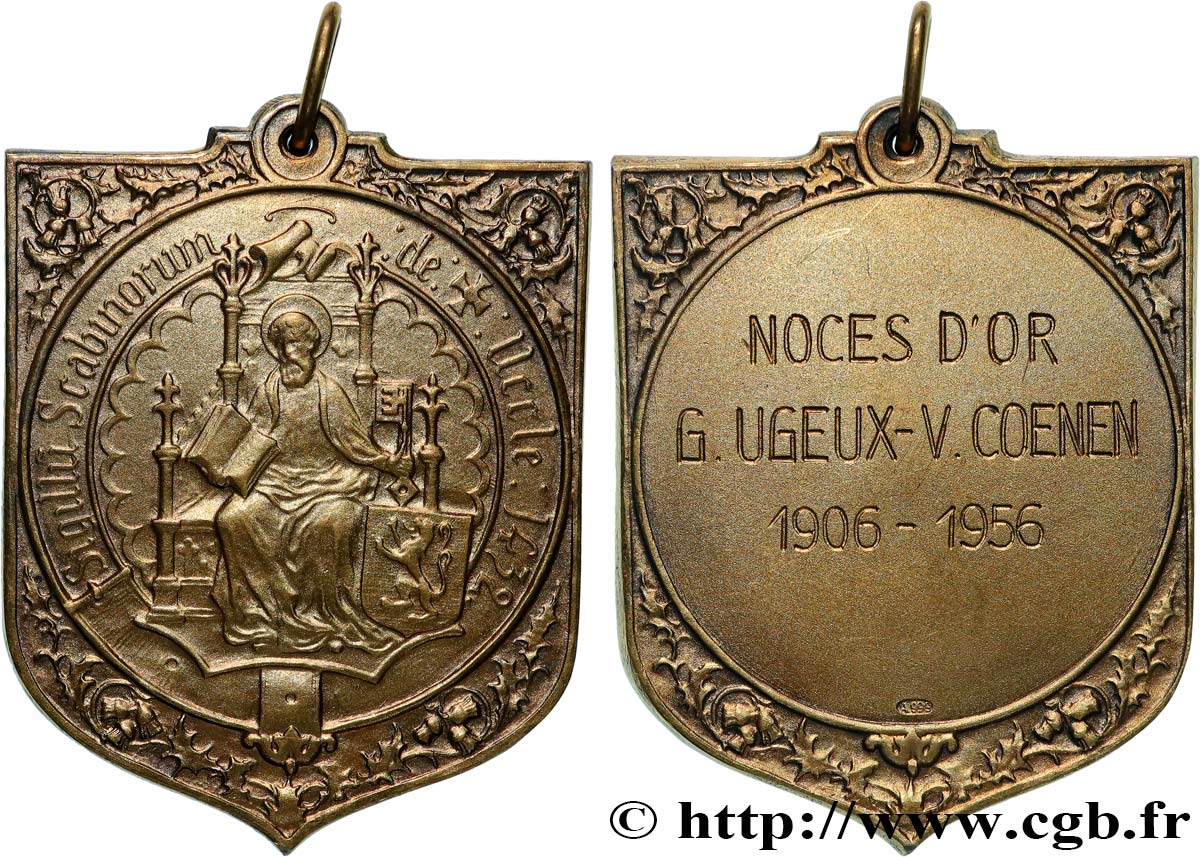 BÉLGICA Médaille, Noces d’or EBC