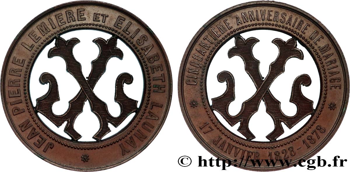 AMOUR ET MARIAGE Médaille, Noces d’or EBC