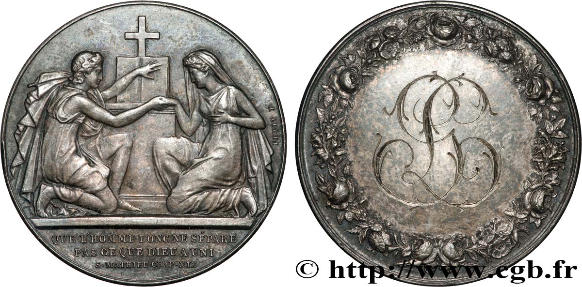 AMOUR ET MARIAGE Médaille de mariage TTB+