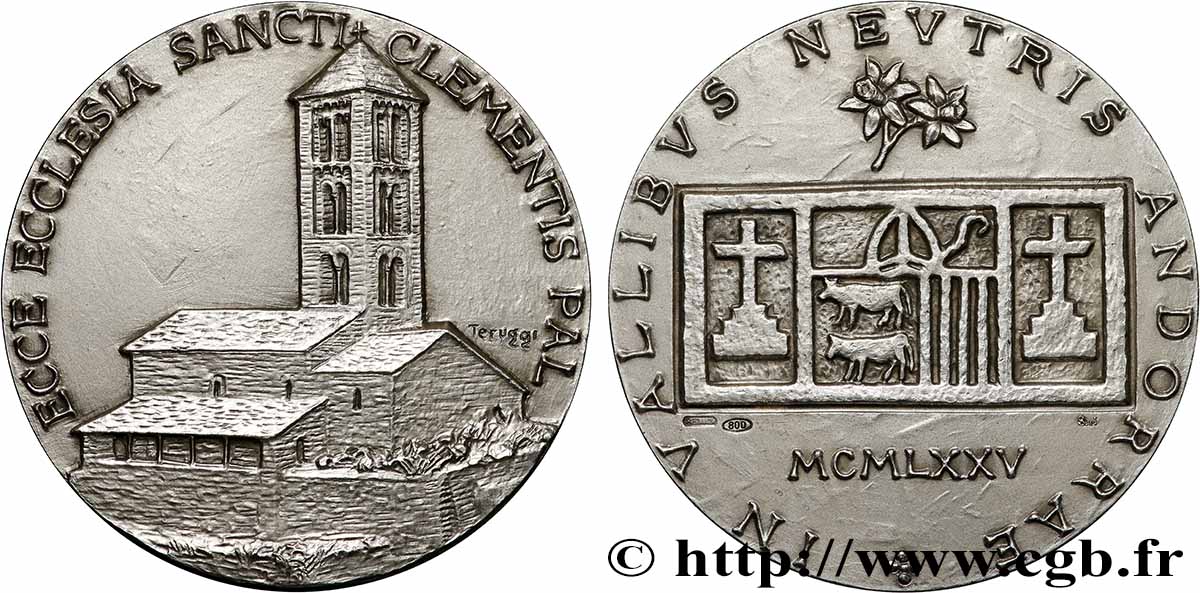 ANDORRA (PRINCIPALITY) Médaille, Saint-Clément de Pal AU