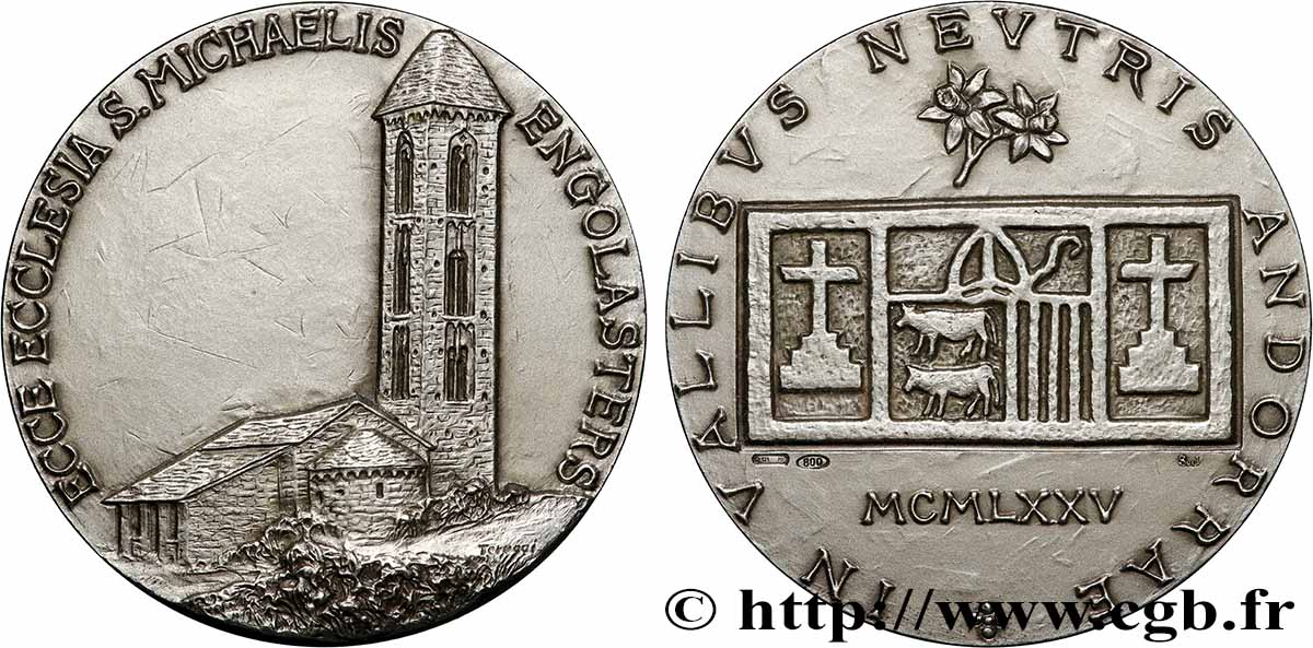 ANDORRE (PRINCIPAUTÉ) Médaille, Saint-Michel d’Engolasters SUP