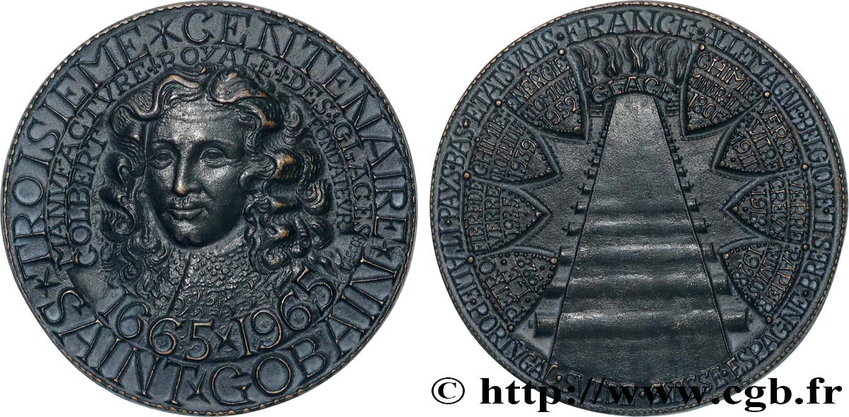 SCIENCES & SCIENTIFIQUES Médaille, Troisième centenaire de Saint Gobain SUP