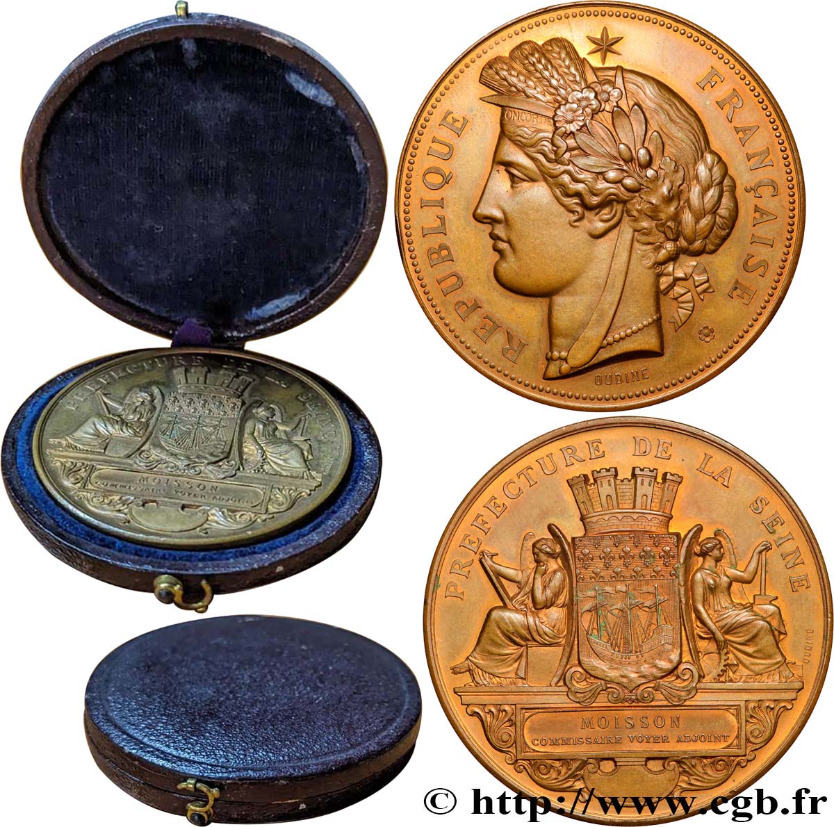 TROISIÈME RÉPUBLIQUE Médaille, Préfecture de la Seine SPL