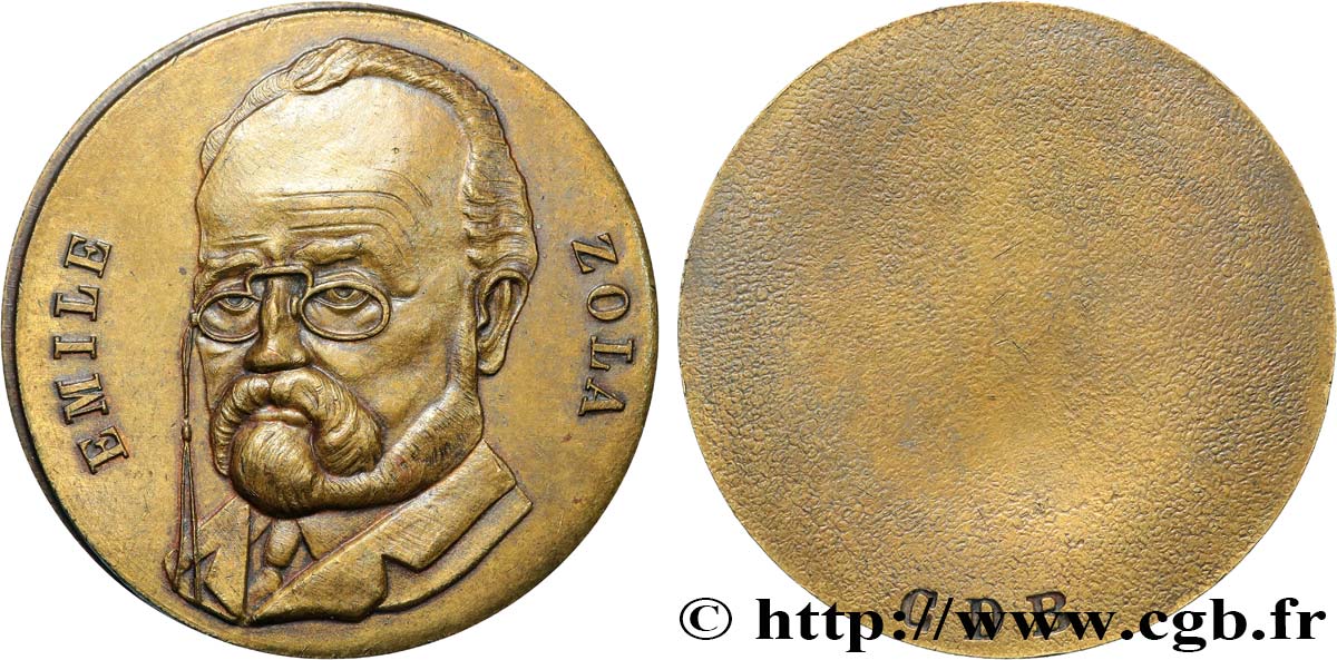 LITTÉRATURE : ÉCRIVAINS/ÉCRIVAINES - POÈTES Médaille, Emile Zola TTB+