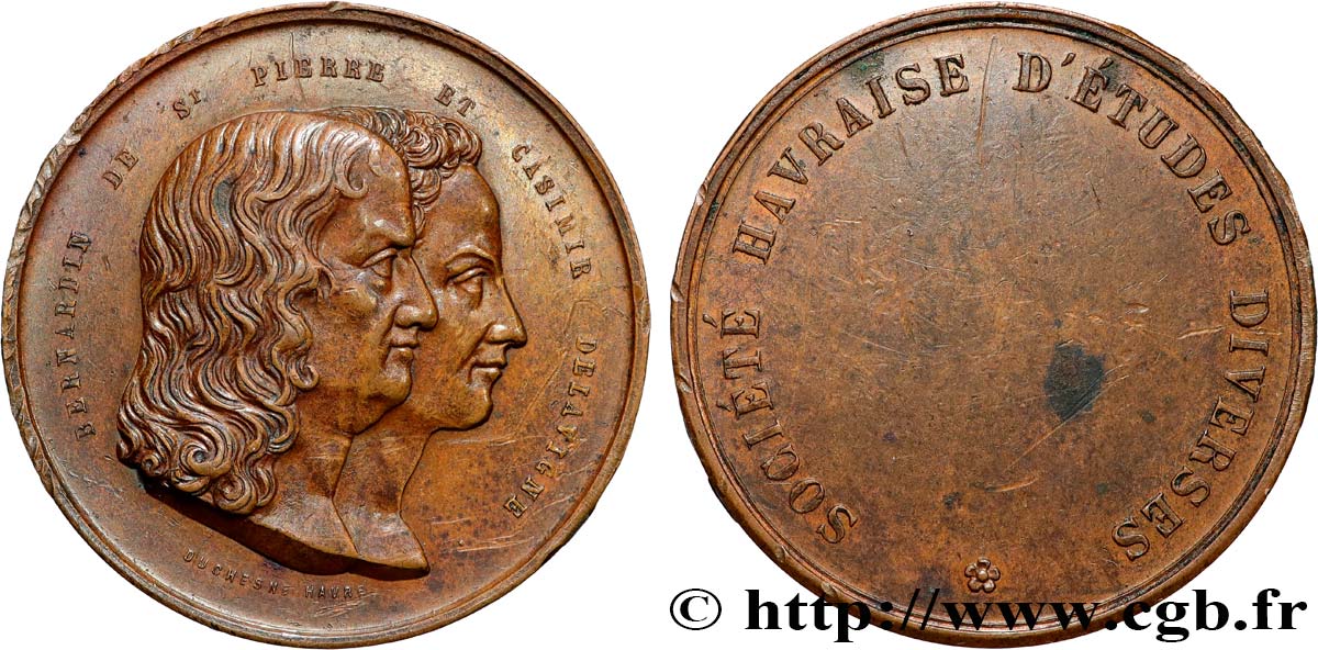 NORMANDIE - JETONS DU XIXe SIÈCLE Médaille, Société havraise d’études diverses TTB+