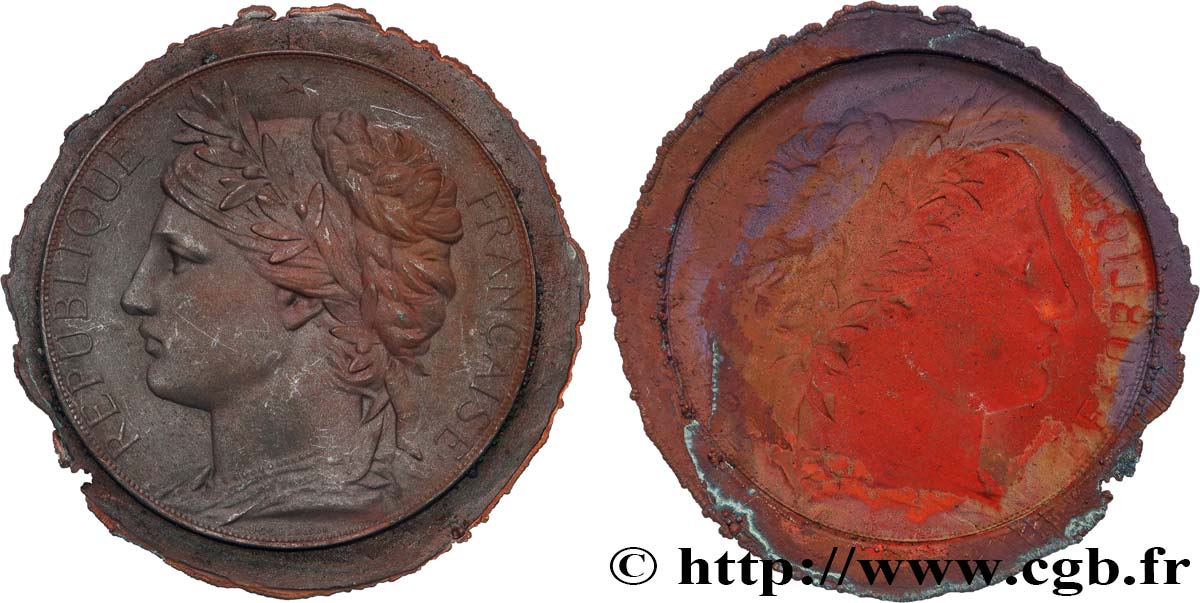 TROISIÈME RÉPUBLIQUE Médaille, tirage uniface de la Marianne TTB+