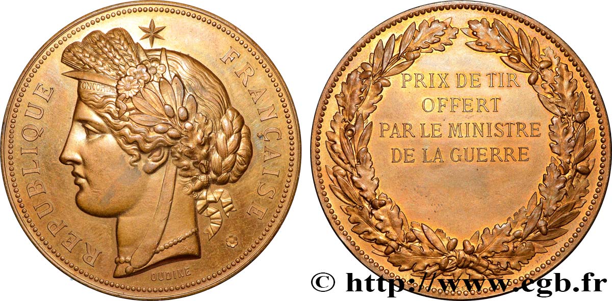 TROISIÈME RÉPUBLIQUE Médaille, Prix de tir offert SUP
