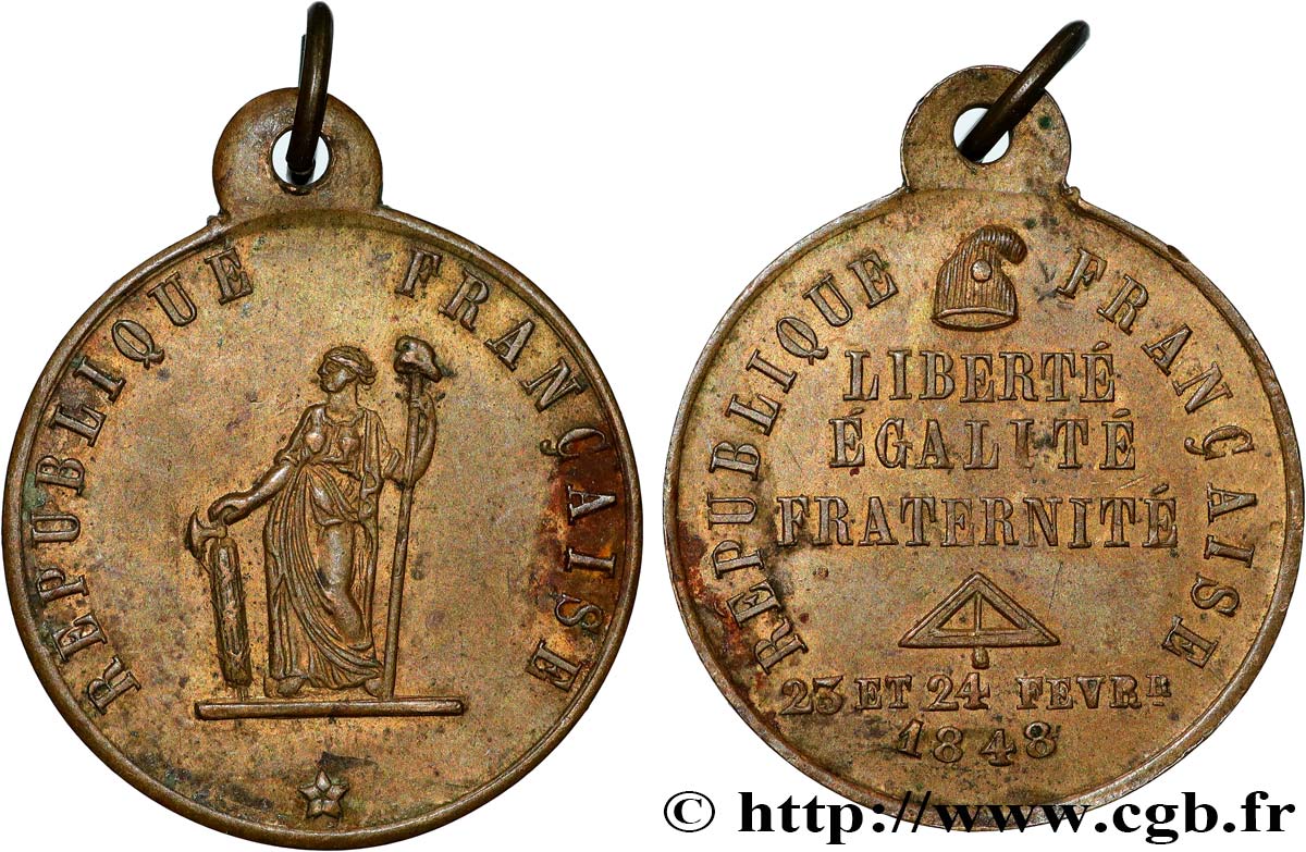 DEUXIÈME RÉPUBLIQUE Médaille, Journées de février TTB