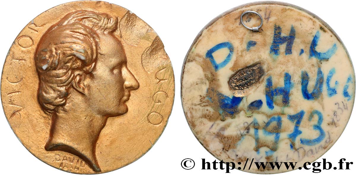 LITTÉRATURE : ÉCRIVAINS/ÉCRIVAINES - POÈTES Médaille, Victor Hugo, reproduction TB+