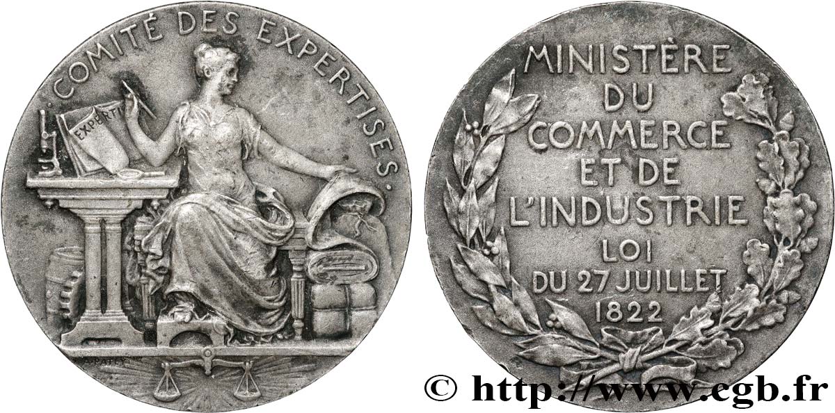 TROISIÈME RÉPUBLIQUE Médaille, Comité des expertises TTB
