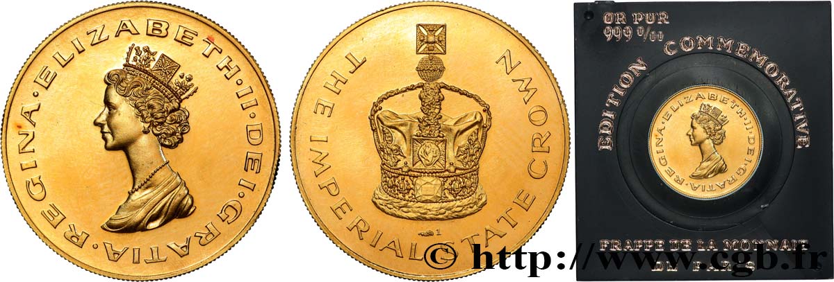 GRANDE-BRETAGNE - ÉLISABETH II Médaille, Imperial State Crown BE