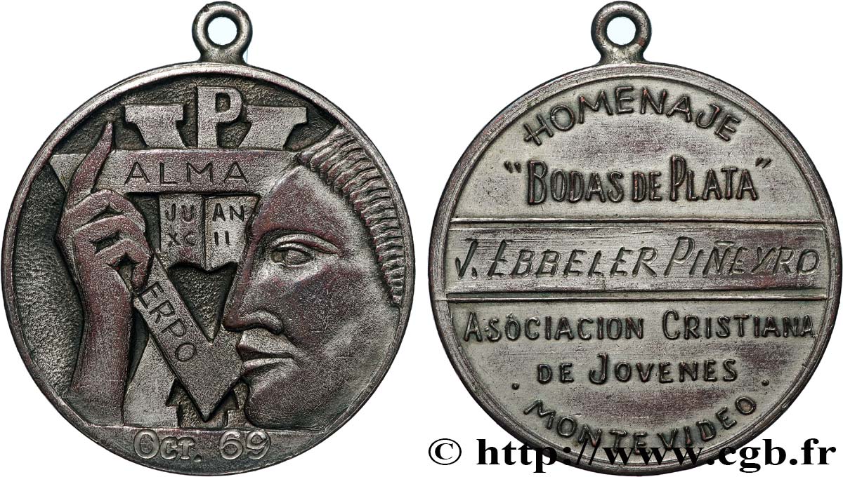 URUGUAY Médaille, Noces d’argent MBC