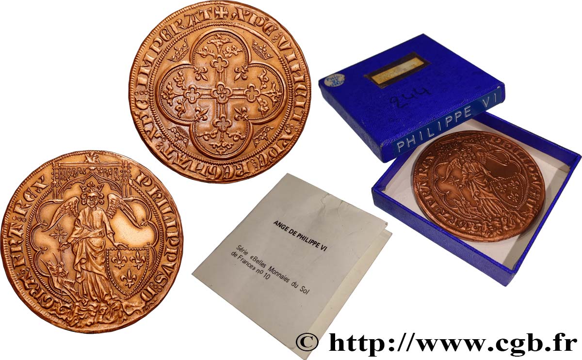 FILIPPO VI OF VALOIS Médaille, reproduction d’un Ange d or, n°244 SPL