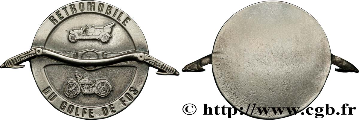 AUTOMOBILES ET VOITURES - PILOTES ET INVENTIONS Médaille, Association Retromobile du Golfe de Fos TTB+