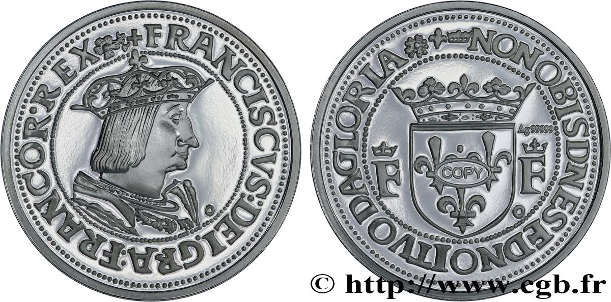 CINQUIÈME RÉPUBLIQUE Médaille, Teston 13e type, copie SPL