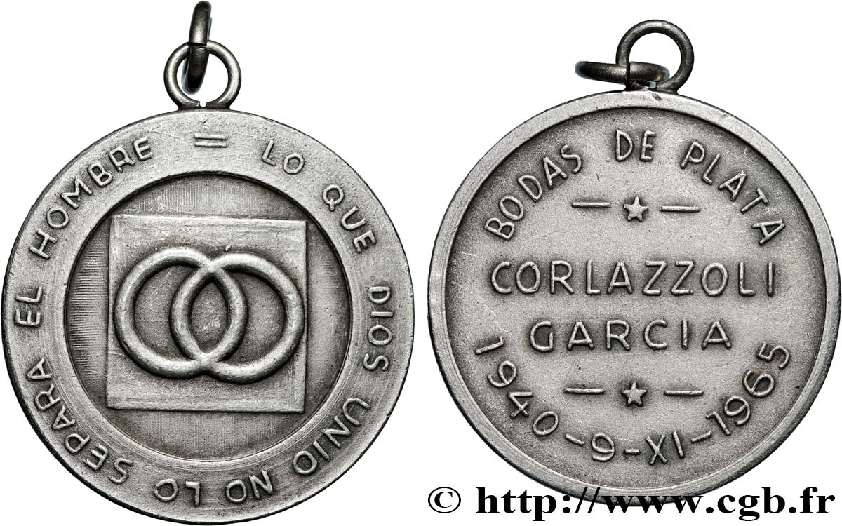 URUGUAY Médaille, Noces d’argent MBC+