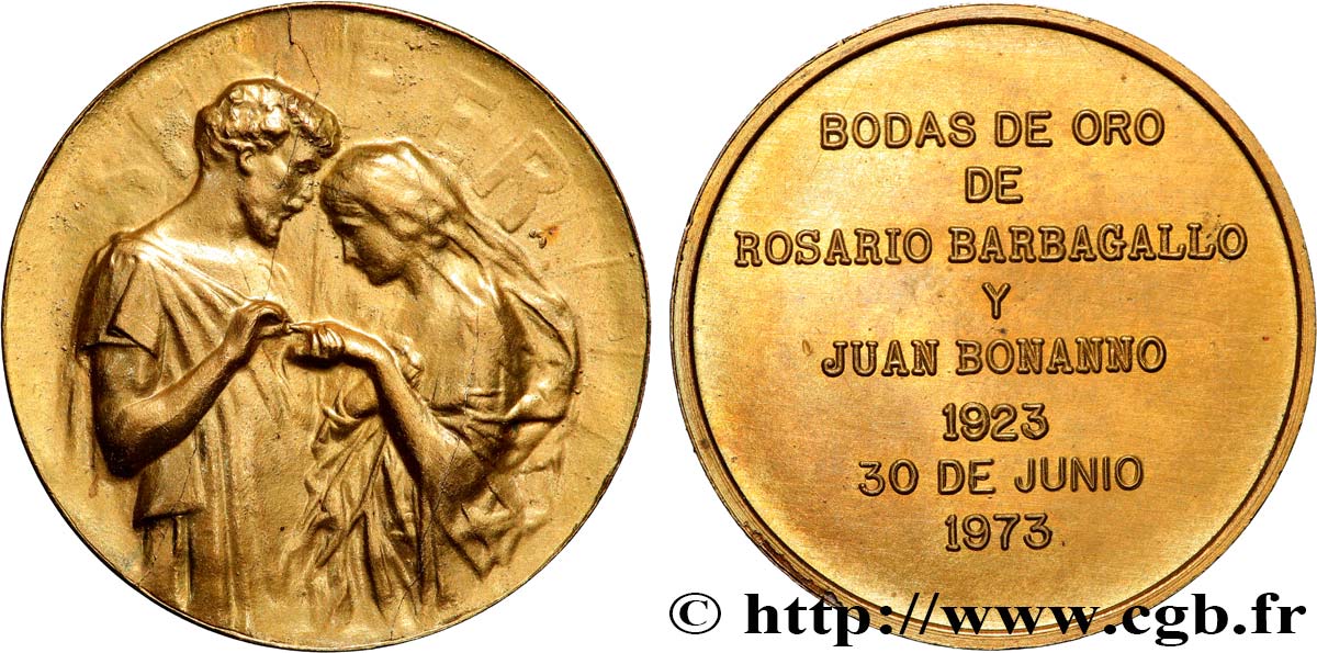 ARGENTINA Médaille, SEMPER, Noces d’or AU