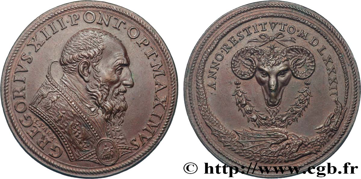 ITALIE - ÉTATS DU PAPE - GRÉGOIRE XIII (Ugo Boncompagni) Médaille posthume SUP
