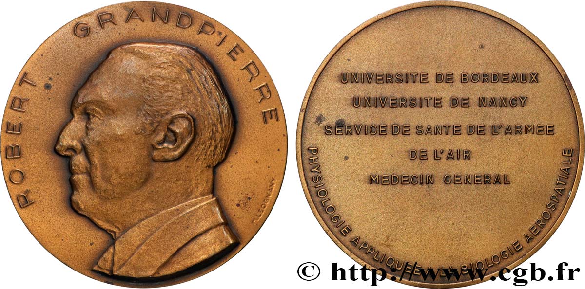 MÉDECINE - SOCIÉTÉS MÉDICALES Médaille, Robert Grandpierre MBC+