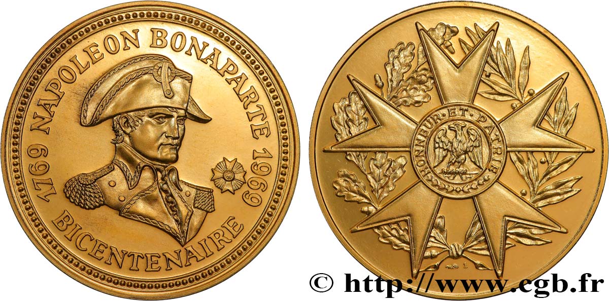 FUNFTE FRANZOSISCHE REPUBLIK Médaille, Bicentenaire de la naissance de Napoléon Ier VZ