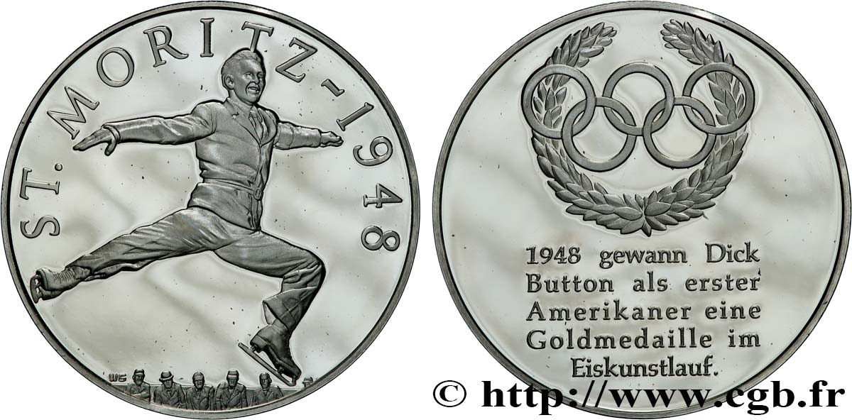 JEUX OLYMPIQUES Médaille, Jeux olympiques de Saint Moritz 1948 Proof set