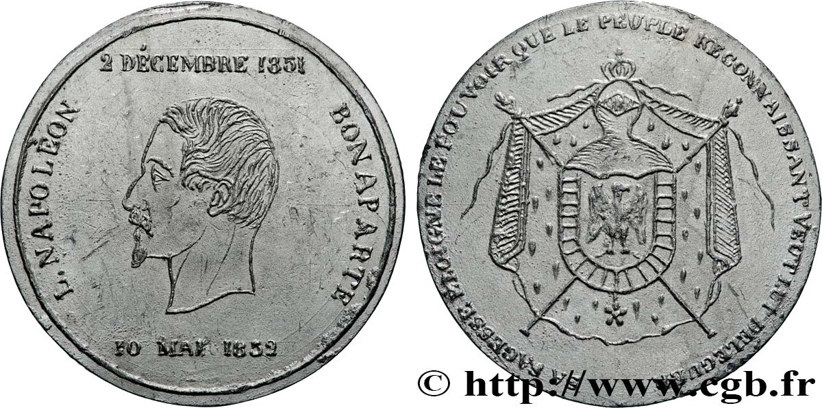 DEUXIÈME RÉPUBLIQUE Médaille, Distribution de drapeaux TTB+