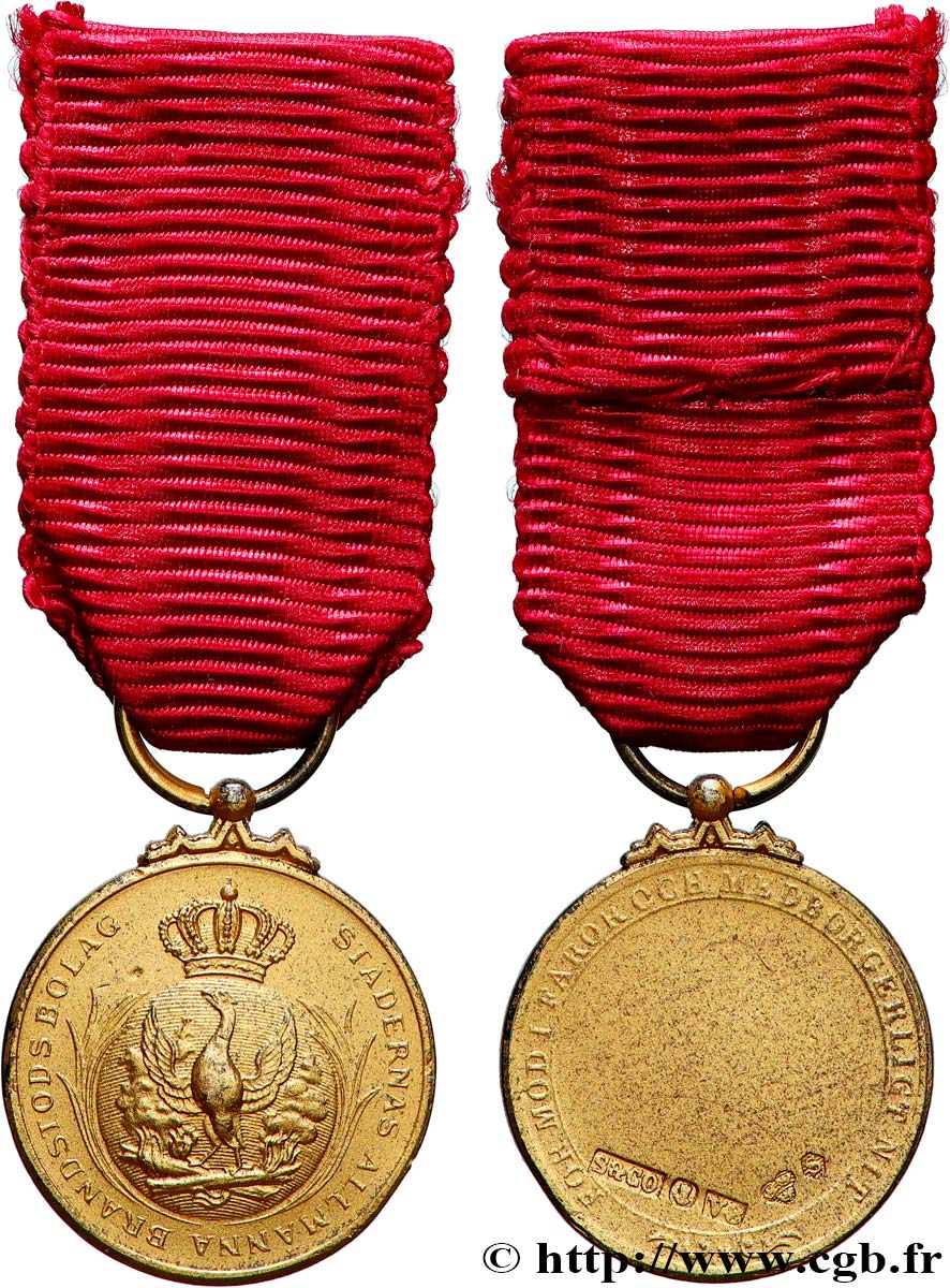 LES ASSURANCES Médaille de récompense, Städernas Allmänna Brandstodsbolag q.SPL