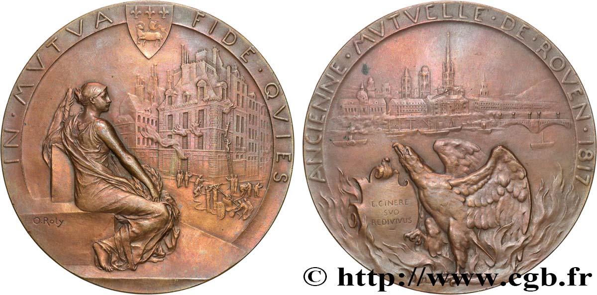 ASSURANCES Médaille, Ancienne Mutuelle de Rouen XF