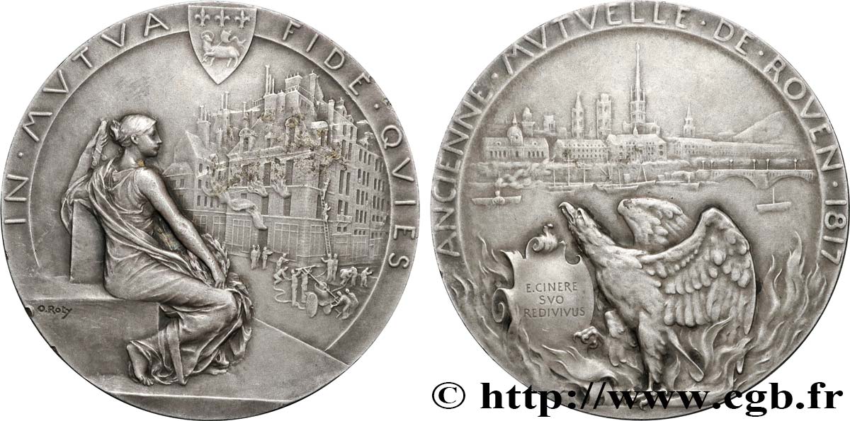 ASSURANCES Médaille, Ancienne Mutuelle de Rouen TTB+