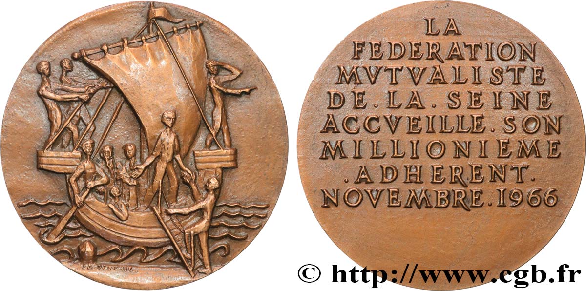 INSURANCES Médaille, Fédération mutualiste de la Seine AU