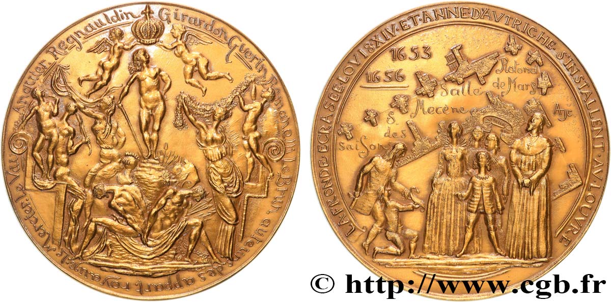 MONUMENTS ET HISTOIRE Médaille, les Appartements royaux de Louis XIV au Louvre, n°312 SUP