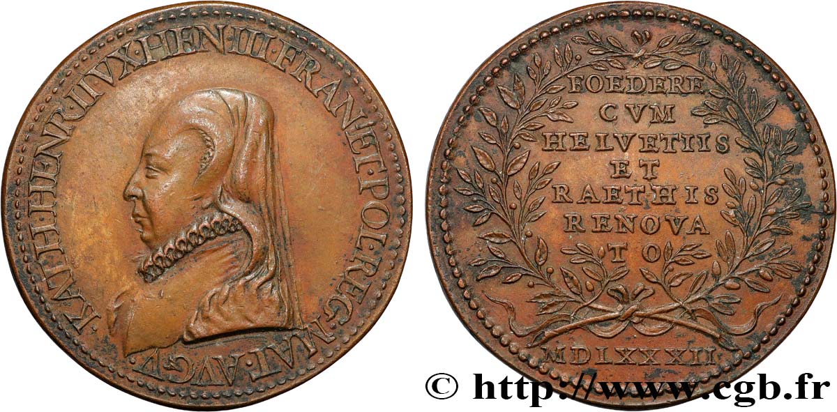 HENRY III Médaille, Renouvellement du traité de Soleure EBC