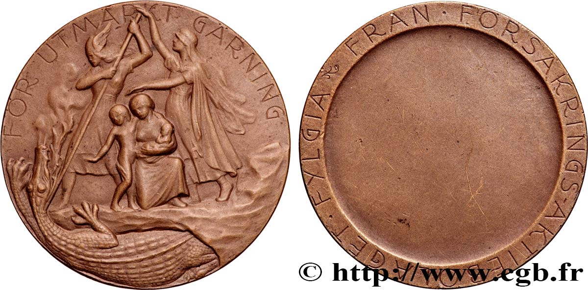 SWEDEN Médaille, Fylgia AU/AU