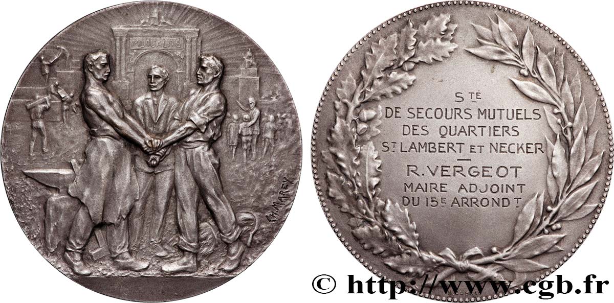 LES ASSURANCES Médaille, Société de secours mutuels des quartiers de Saint Lambert et Necker fVZ
