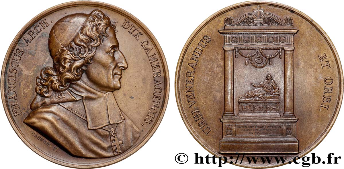 LOUIS XIII LE JUSTE Médaille, François de Salignac de La Mothe-Fénelon dit Fénelon, Monument érigé dans la cathédrale TTB+
